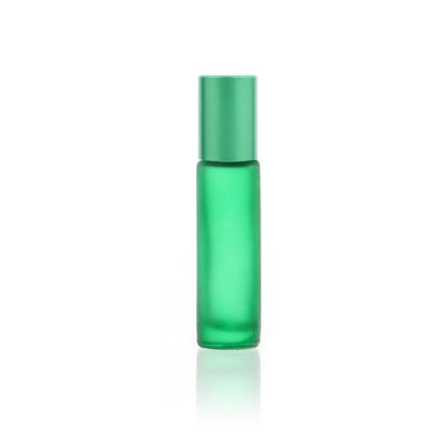 Whosale 10ml green roller glass bottle perfume essential oil Customize colourful Cosmetic Bottle 