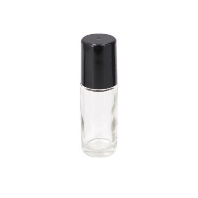 Whosale 30ml round clear roller glass bottle perfume essential oil Customize Cosmetic Bottle 