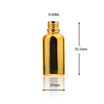 50ml Gold Glass Tamper Evident Dropper Bottles for Essential Oils