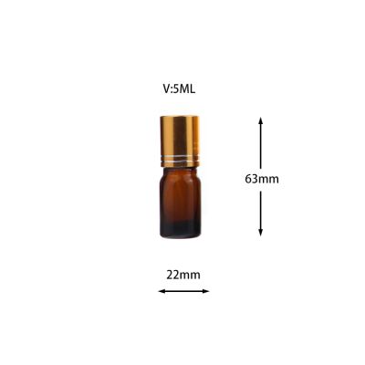Manufacturer amber clear attar essential oil glass bottle with screw cap