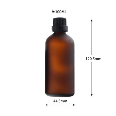 Hotest 5ml 10ml 15ml 20ml 30ml 50ml 100ml Amber Frosted Empty Essential Oil Glass Bottle 