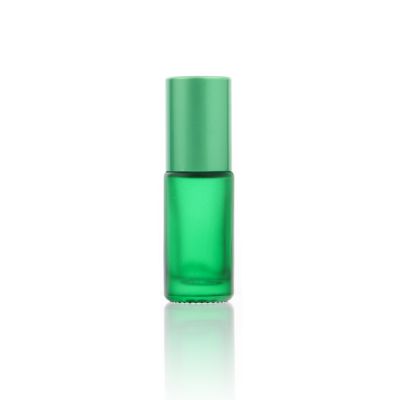 Whosale 5ml green roller glass bottle perfume essential oil Customize colourful Cosmetic Bottle 