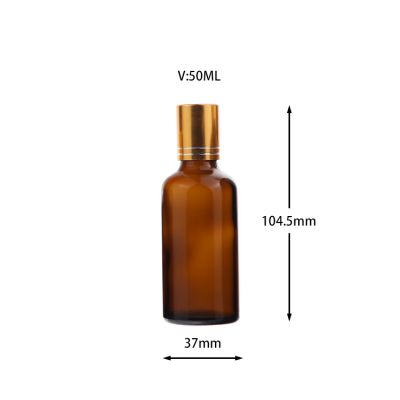 Skin care cobalt blue/clear/amber evident theft ring dropper pipette cap 50ml tamper-proof massage oil glass bottle