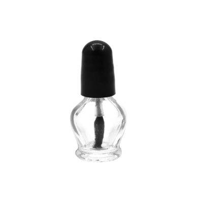 3ml clear round empty gel nail polish glass bottle with plastic cap for gel nail polish 