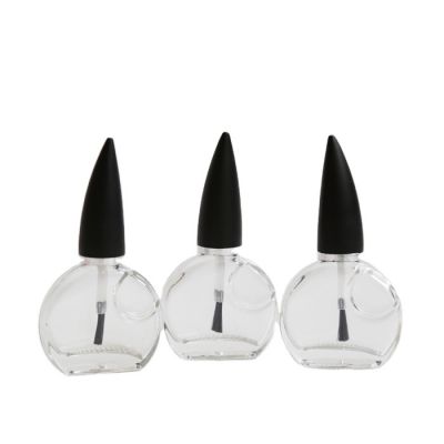 Unique empty 7ml nail polish bottle with special cap 