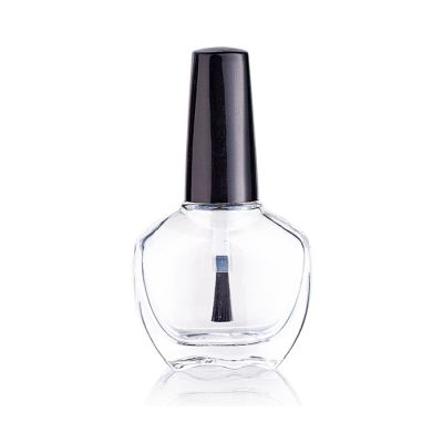 Special design 13ml flat transparent nail polish glass bottle