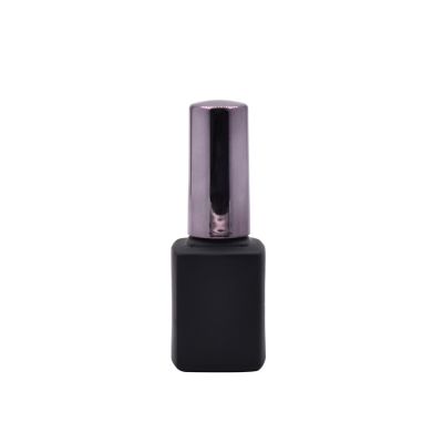 12ml square black coating gel nail polish glass bottle with cap for gel nail polish