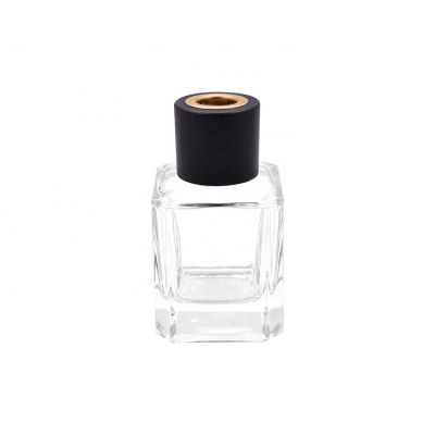 Home Fragrance Glass Perfume Diffuser Bottle With Wooden Cap