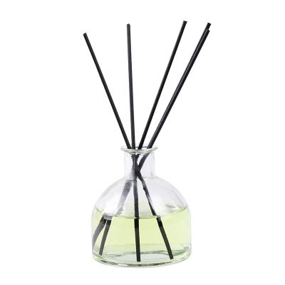 Round empty glass bottle for reed diffuser bottle 150ml with cork cap