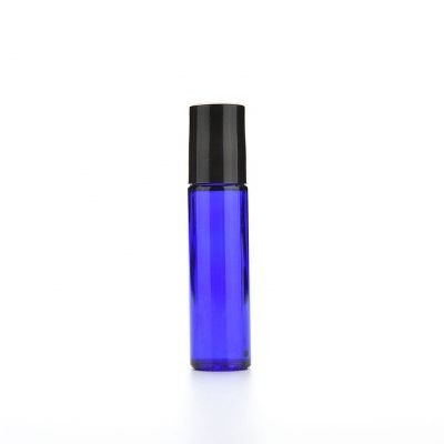 10ML Blue Color Thick Glass Roll On Essential Oil Empty Perfume Bottles Rollerball 
