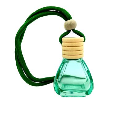 New 10ml Hanging Car Diffuser Glass Perfume Bottles with Wooden Lids