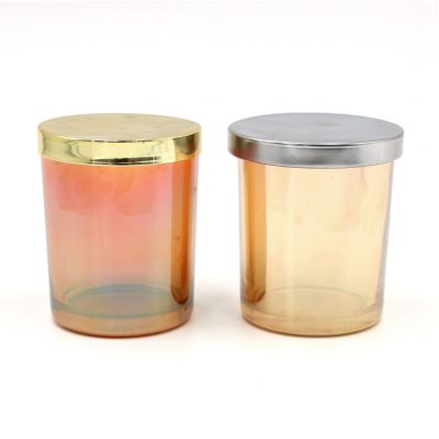 Factory 8oz Candle Jar Amber Glass Candle Jar with Lid