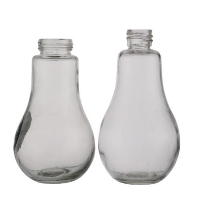 Special light bulb shape Beverage 350 ml 500 ml 800 ml 900 ml glass juice bottle with screw lid