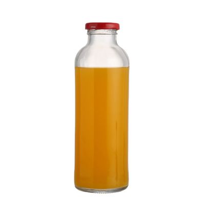 Custom Made 500 ml Cold Tea Drinking fresh fruit juice milk glass bottle With Screw 