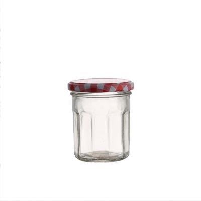 Clear Airtight Bonne Maman 250 ml glass jar for jam and honey with meta lid 