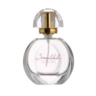 Cheap Price Emboss Round Shape 40 ml Clear Empty Glass Spray Perfume Bottle 