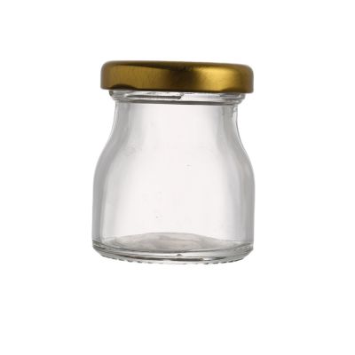 Top Quality cheap price Shaped clear Glass 30 ml Honey Bird Nest Jar with screw 