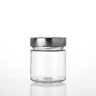 Factory Price Round Shape Small 250 ml Glass Storage Jar Bottle With Screw Lid 