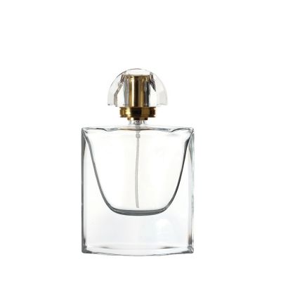 China wholesale 70 ml unique shape clear glass perfume empty perfume with spray bottle 