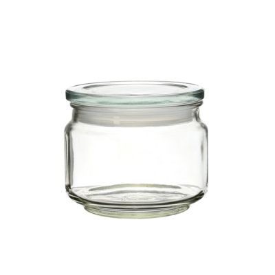 250ml unbreakable glass clear storage jars with silica gel mouth 