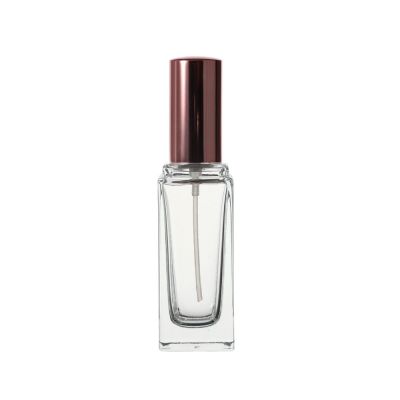 China Custom Luxury Empty Perfume Spray 40 ml Square Shape Glass Perfume Bottle 