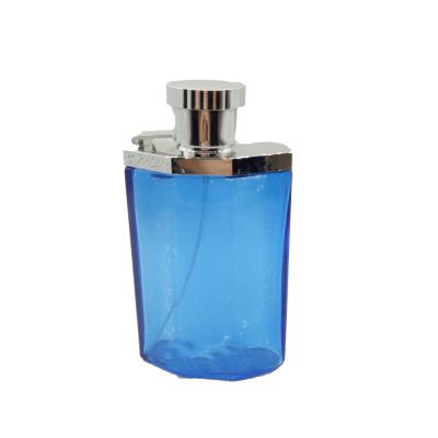 2020 newest 100 ml beauty blue empty perfume glass bottles magnet perfume blue flacons glass perfume 