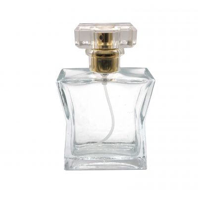 Good price 50 ml Clear perfume glass sprayer bottle with pump 