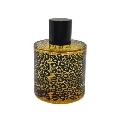 50ml Leopard print perfume bottle with glass 