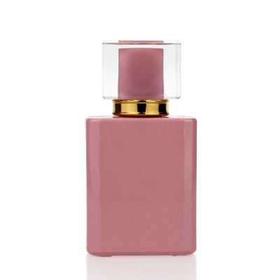 High Quality Mini Custom Printing Pink 50ml Glass Bottle For Perfume 