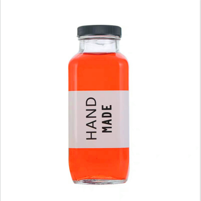 Promotional 250ML 350ML 500ML Glass Drinking Water Bottle for Milk Juice Coffee Water with Screw Cap 