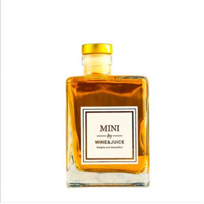 Beauty 280ML Transparent Glass Beverage Bottle for Fruit Juice Milk Tea Wine Perfume With Cork Cap 
