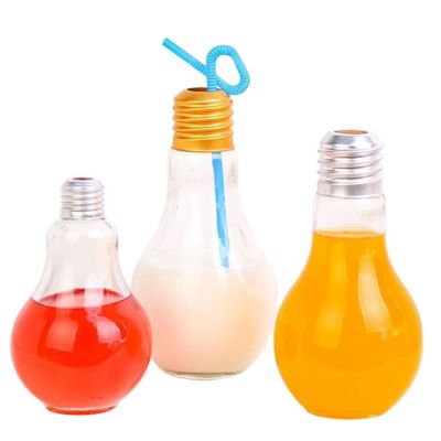 100ML 200ML 300ML 400ML 500ML Light Bulb Drink Bottle for Juice 