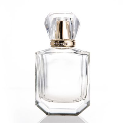 Luxurious Chic Glass 50ml Eau De Toilette Parfum Crimp With Sprayer 