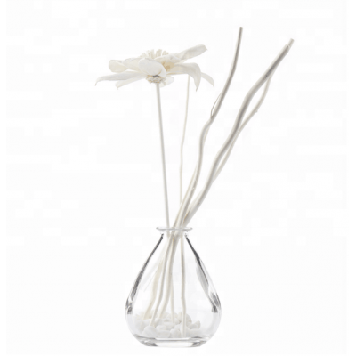 120ml Water Droplet Shaped Clear Glass Reed Diffuser Bottles With Corks