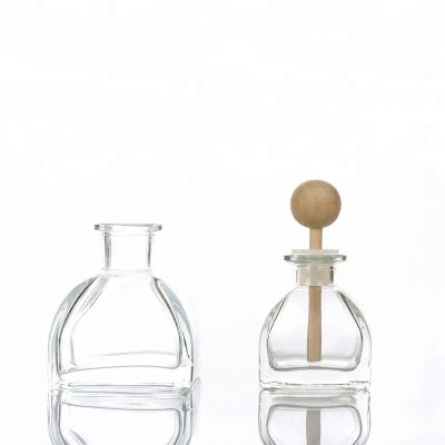 50ml 100ml Clear Pagoda Shape Diffuser Bottles Glass With Rubber Stopper 