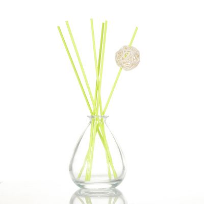 Egg Shape 120ml Clear Reed Diffuser Glass Bottles With Cork 