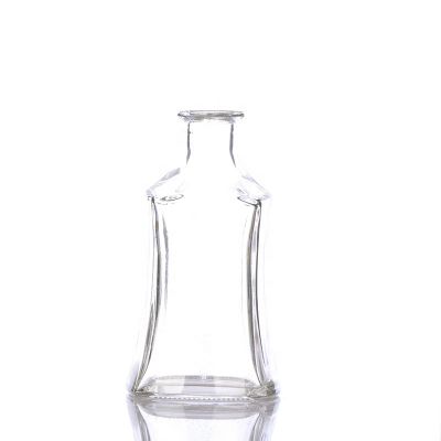 New design250ml special shape aromatherapy essential oil reed diffuser bottle clear empty glass bottle 