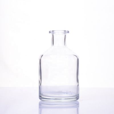 Wholesale empty big belly shape 280ml glass aroma reed diffuser bottle with cork 