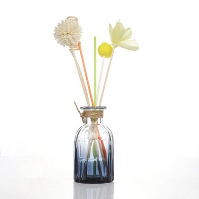 custom luxury design 120ml color plating empty reed glass diffuser perfume bottle 