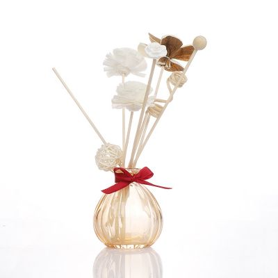 140ml watermelon type glass empty reed diffuser bottle with diffuser rattan wholesale 