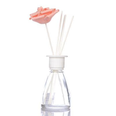 Wholesale Transparent 100ml Cone Shape Aromatherapy Reed Diffuser Glass Bottles 