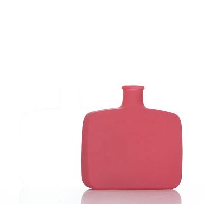 in stock frosted diffuser glass bottle with silver caps thick bottom 