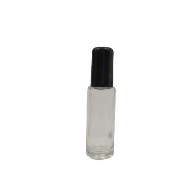 promotion design 8ml clear round glass empty nail polish bottle with brush 