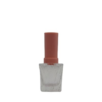 High quality small square 10ml glass empty nail polish bottle glass with cap 