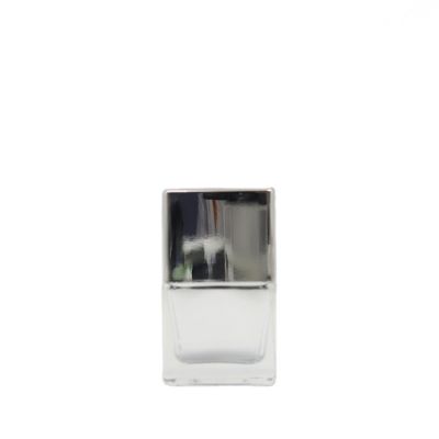Wholesale square 13ml Clear Empty Glass Nail Polish Bottles With Brush and Cap 