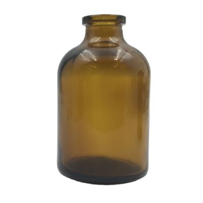 50ml amber sterile vials for injection bottles with rubber stopper 
