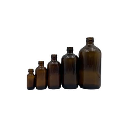 Hot sale Pharmaceutical 15ml 60ml 120ml 250ml 500ml Empty amber glass boston round bottle for syrup 