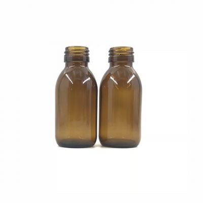 100ml amber glass bottle for syrup with tamper proof cap 