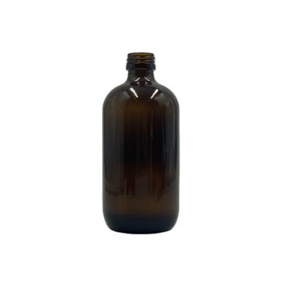 Pharmaceutical 250ml Empty amber glass boston round bottle for syrup