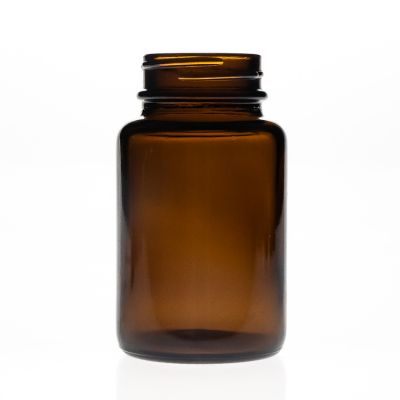 Pharmaceutical Grade 100ml Medical Wide Mouth Container 3oz Empty Amber Glass pill Bottle - 38 Neck 
